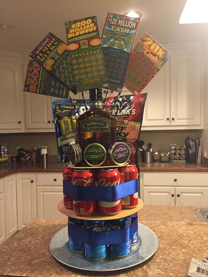 Best ideas about DIY Gift Baskets For Him
. Save or Pin My mans Beer Jack & Coke cake for Valentines Day Now.