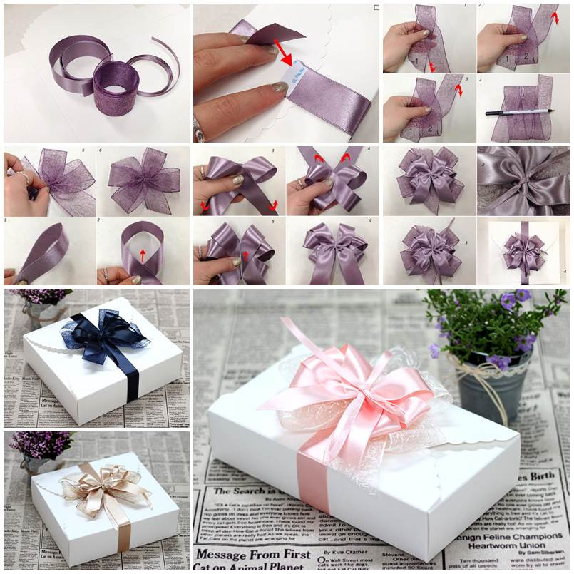 Best ideas about DIY Gift Bow
. Save or Pin DIY Ribbon Bow for Gift Box Packaging Now.