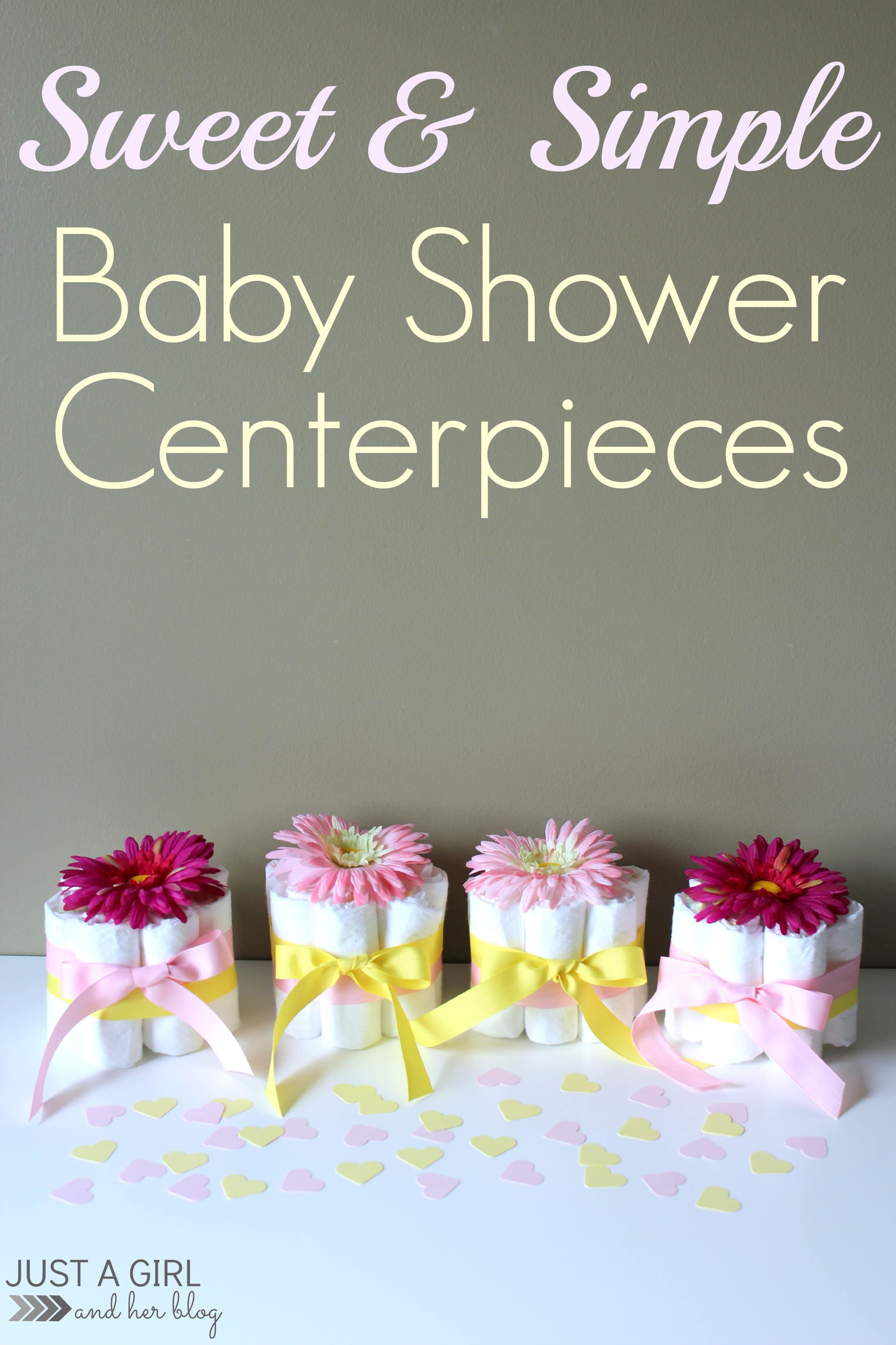 Best ideas about DIY Girl Baby Shower Ideas
. Save or Pin Sweet and Simple Baby Shower Centerpieces Just a Girl Now.