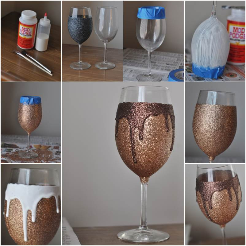 Best ideas about DIY Glitter Wine Glass
. Save or Pin Creative Ideas DIY Glitter Drip Wine Glasses Now.
