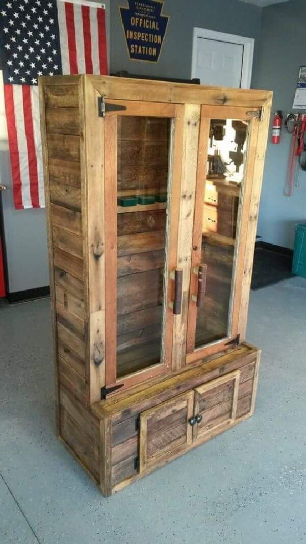 Best ideas about DIY Gun Cabinet
. Save or Pin DIY Wood Pallet Cabinet Ideas Now.