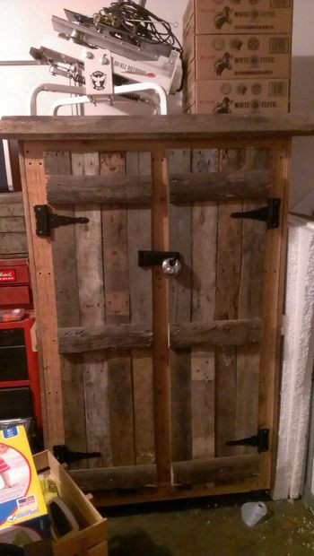 Best ideas about DIY Gun Cabinet
. Save or Pin Repurposed pallets into gun cabinet Now.