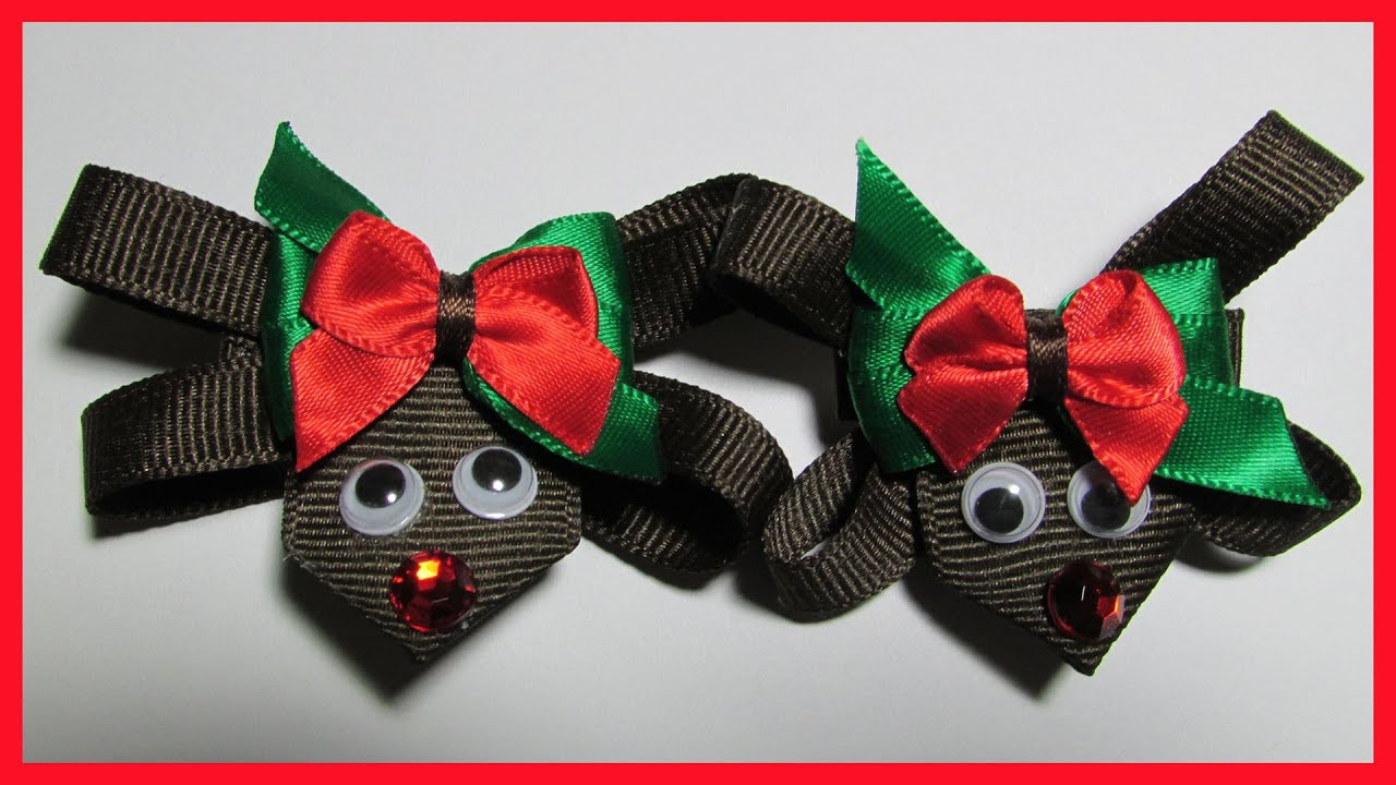 Best ideas about DIY Hair Bow
. Save or Pin DIY How to make Christmas Hair Bow Clips No 1 Reindeer Now.