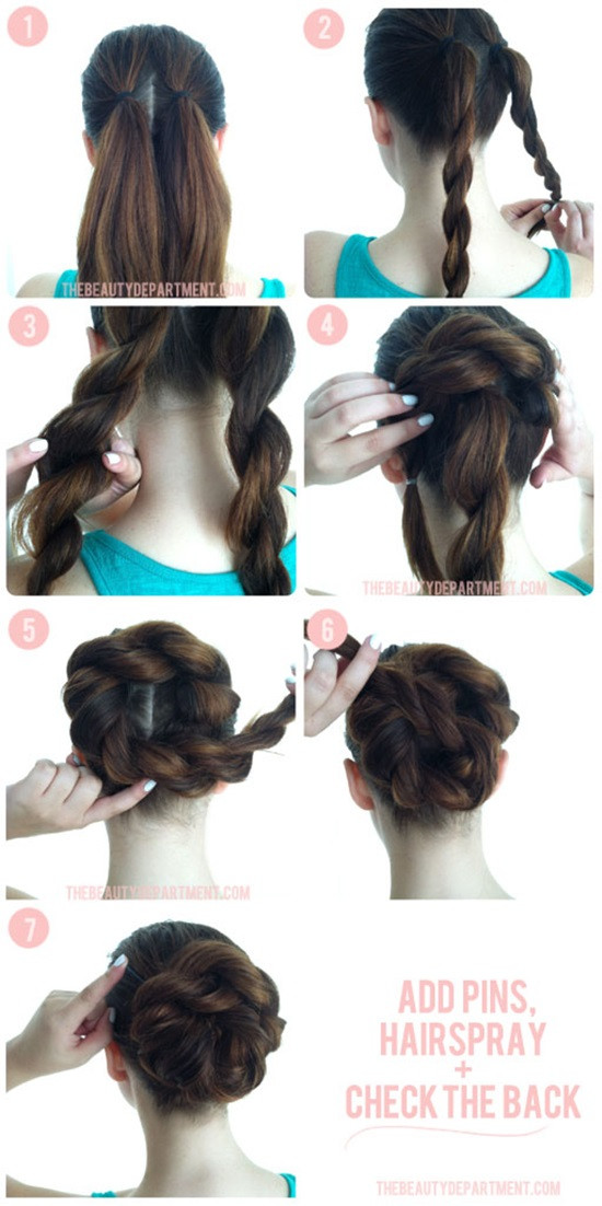 Best ideas about DIY Hair Bun
. Save or Pin Wonderful DIY Twist Double Rope Bun Hairstyle Now.