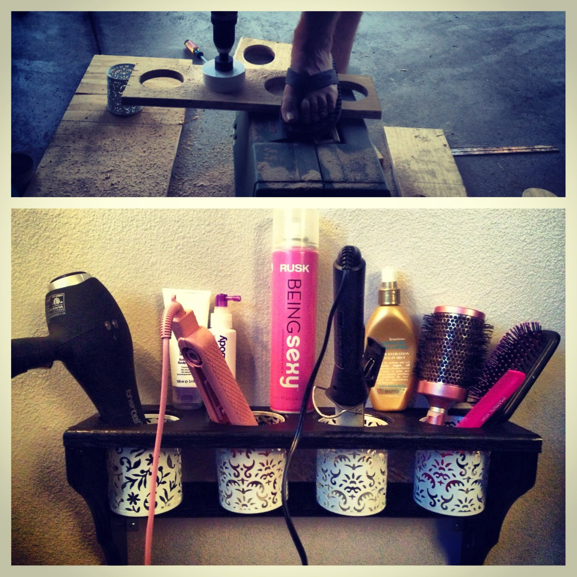 Best ideas about DIY Hair Dryer Holder
. Save or Pin DIY hair dryer curling iron Now.