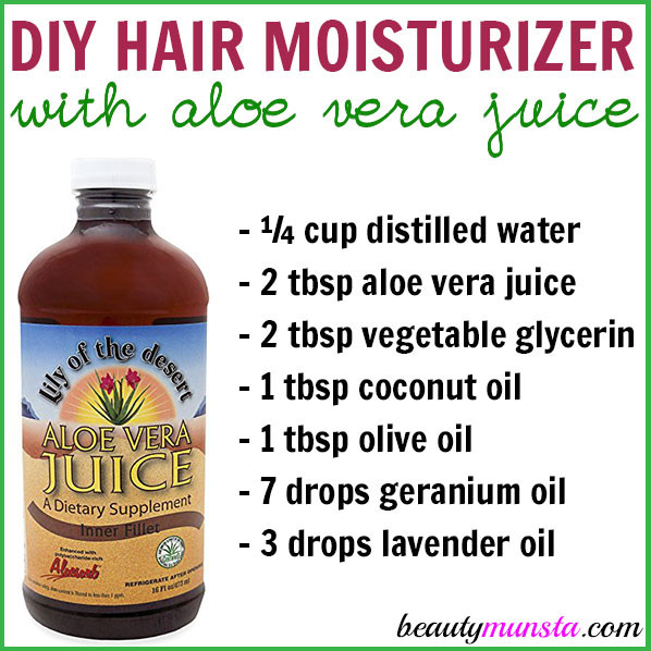 Best ideas about DIY Hair Moisturizer
. Save or Pin DIY Aloe Vera Juice Hair Moisturizer for Hydrated & Silky Now.