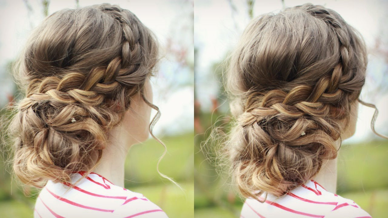 Best ideas about DIY Hair Up Do
. Save or Pin DIY Curly Updo with Braids Now.