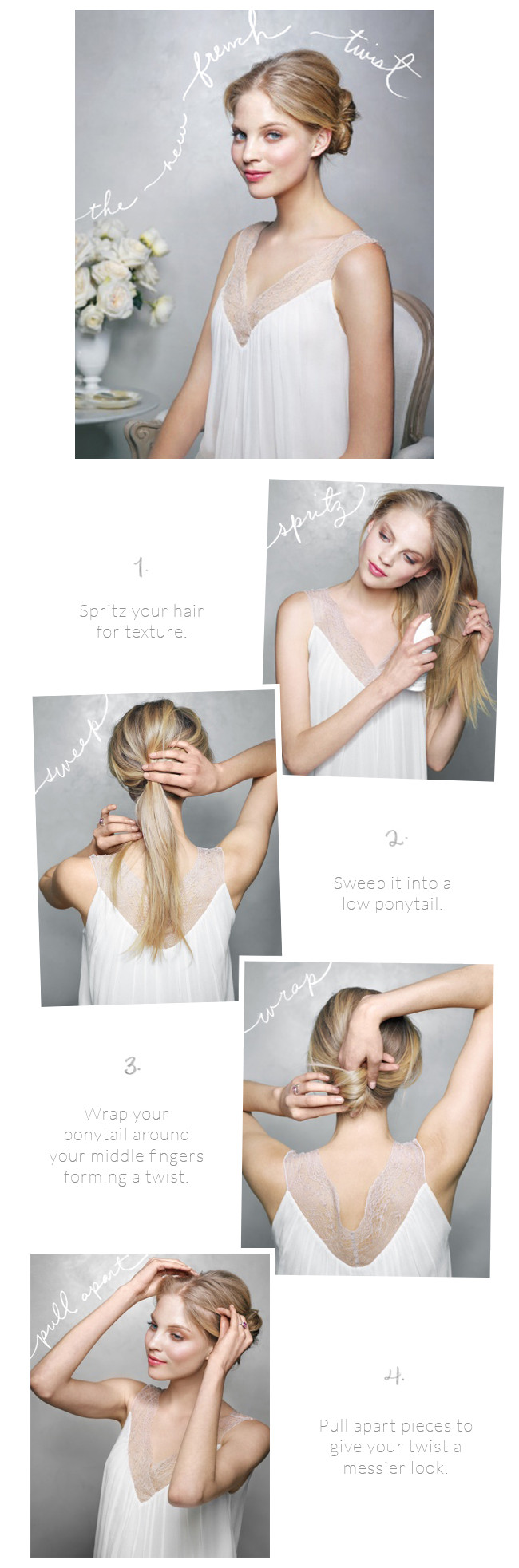 Best ideas about DIY Hairstyle For Long Hair
. Save or Pin The New French Twist Wedding Hairstyles Tutorial ce Wed Now.