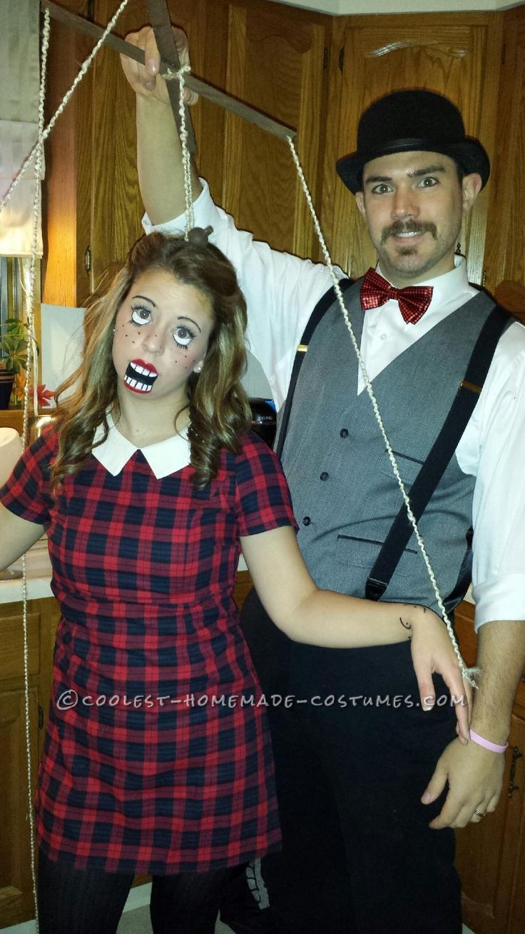 Best ideas about DIY Halloween Couple Costumes
. Save or Pin diy couples halloween costume as puppet and puppeteer Now.