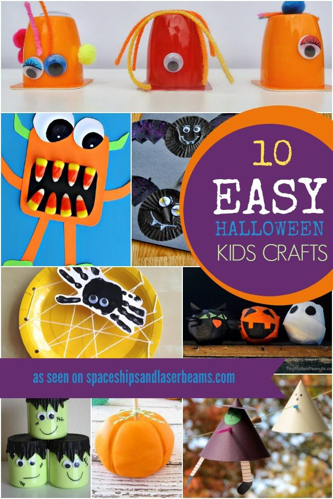 Best ideas about DIY Halloween Crafts For Toddlers
. Save or Pin 10 Easy Halloween Party Crafts for Kids Spaceships and Now.