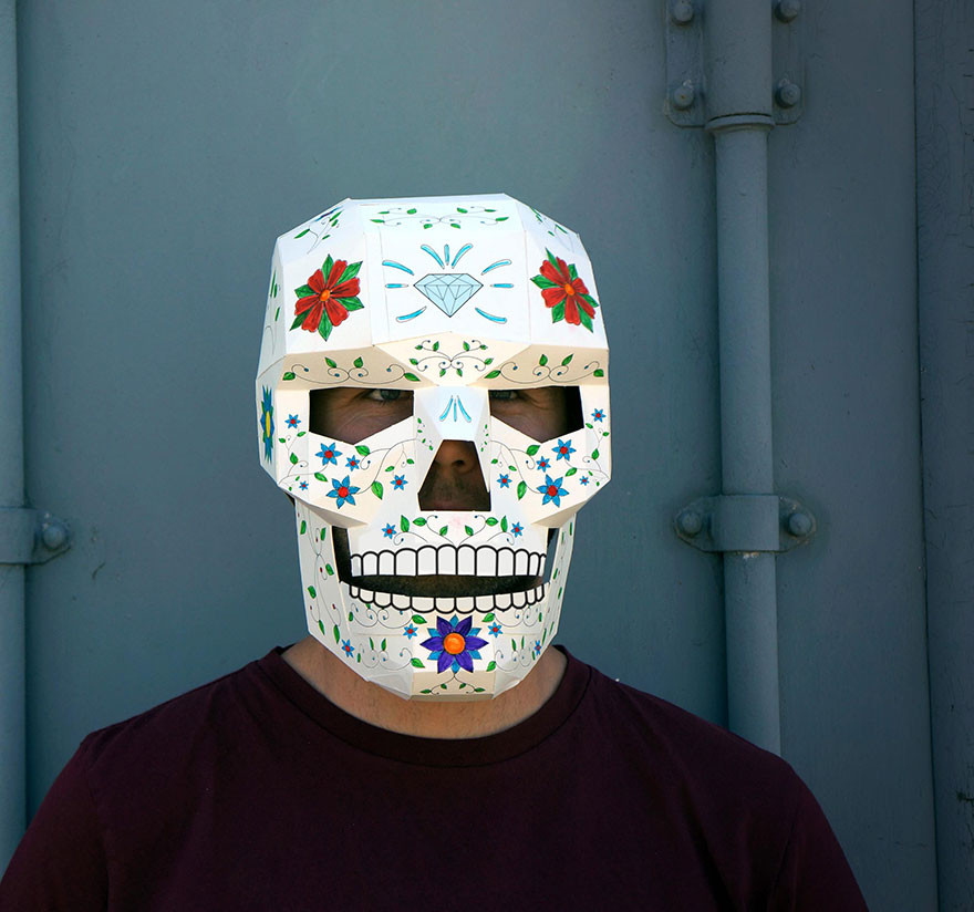 Best ideas about DIY Halloween Masks
. Save or Pin DIY Geometric Paper Masks For Halloween Now.