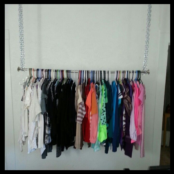 Best ideas about DIY Hanger Rack
. Save or Pin DIY hanging clothes rack Now.