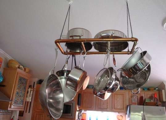 Best ideas about DIY Hanging Pot Rack
. Save or Pin DIY Hanging Pot Rack Kitchen Storage Ideas for Pots Now.