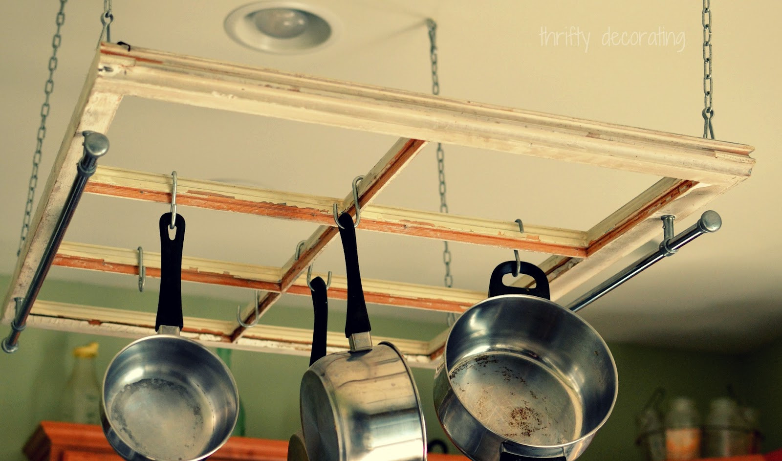 Best ideas about DIY Hanging Pot Rack
. Save or Pin DIY Old Window Pot Rack The 36th AVENUE Now.