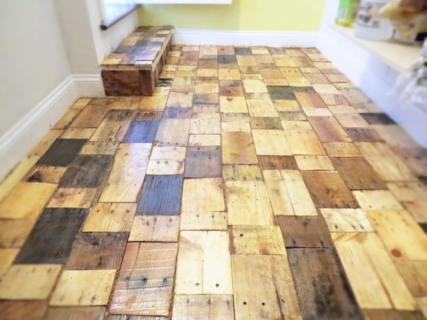 Best ideas about DIY Hardwood Flooring Install
. Save or Pin Creating a DIY Pallet Wood Floor with free wood Now.