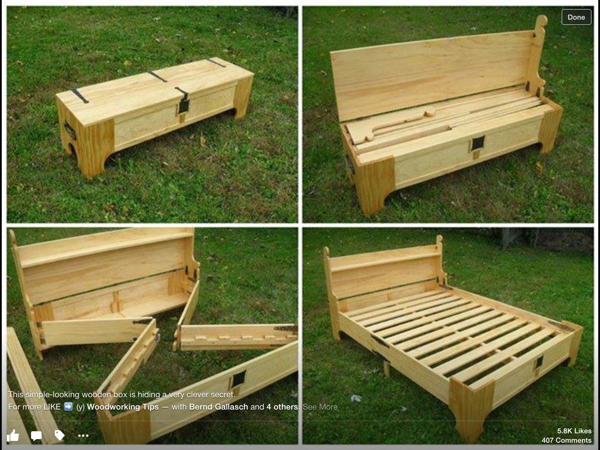 Best ideas about DIY Hide A Bed
. Save or Pin Hidden bed in bench DIY Furniture Pinterest Now.