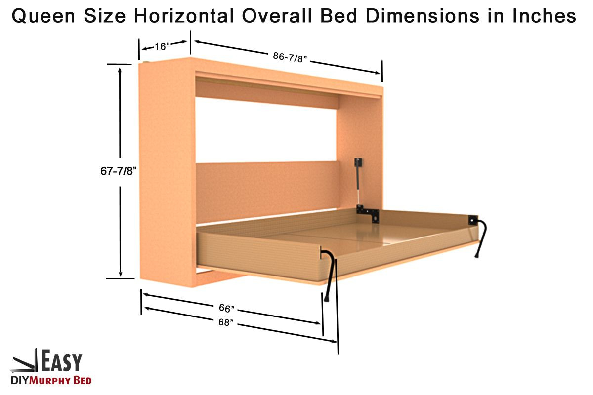 Best ideas about DIY Horizontal Murphy Bed Without Kit
. Save or Pin Queen Size Easy DIY Murphy Wall Bed Hardware Kit Now.