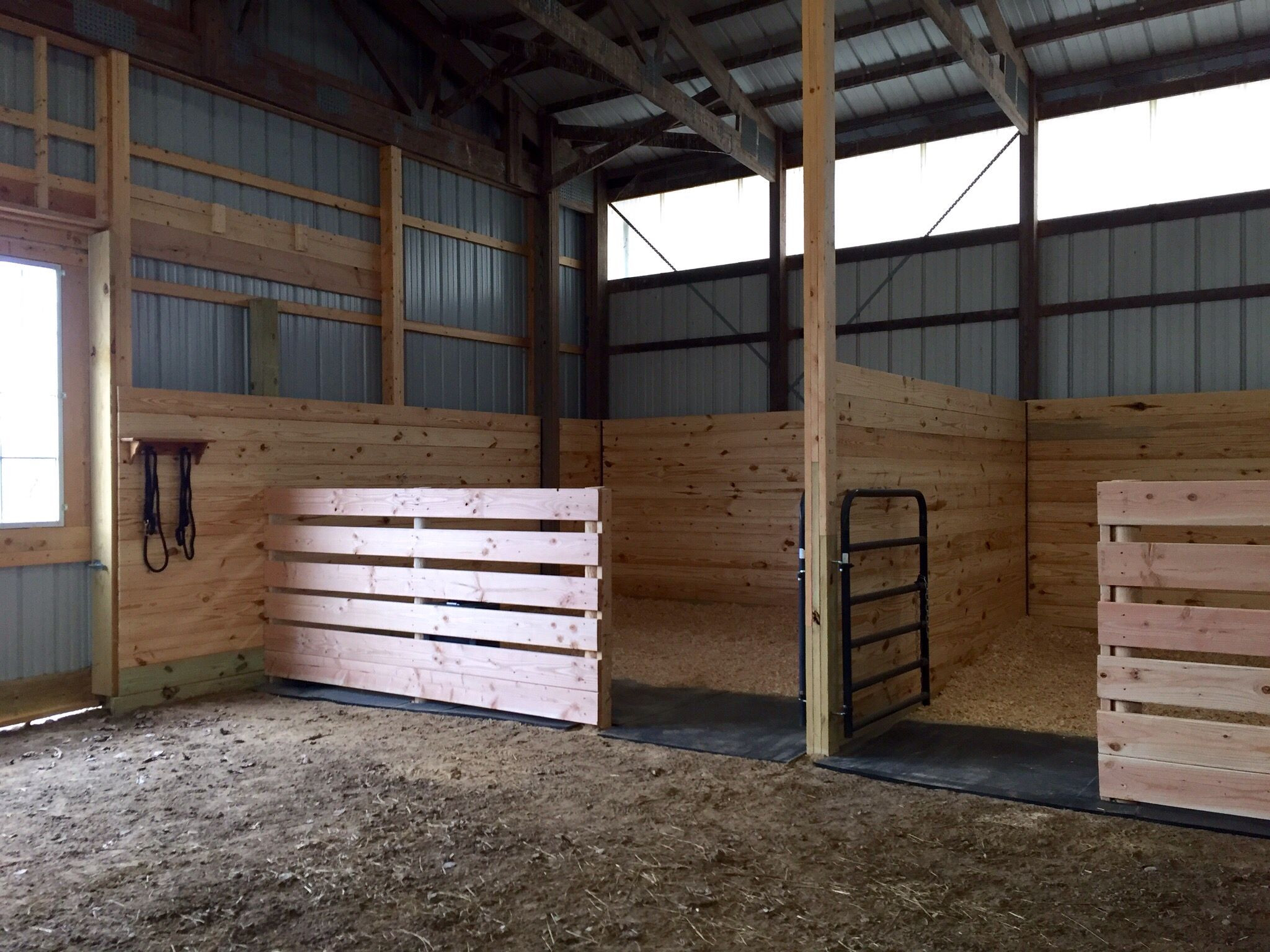 Best ideas about DIY Horse Stall Plans
. Save or Pin Easy inexpensive horse stalls at the end of an arena til I Now.