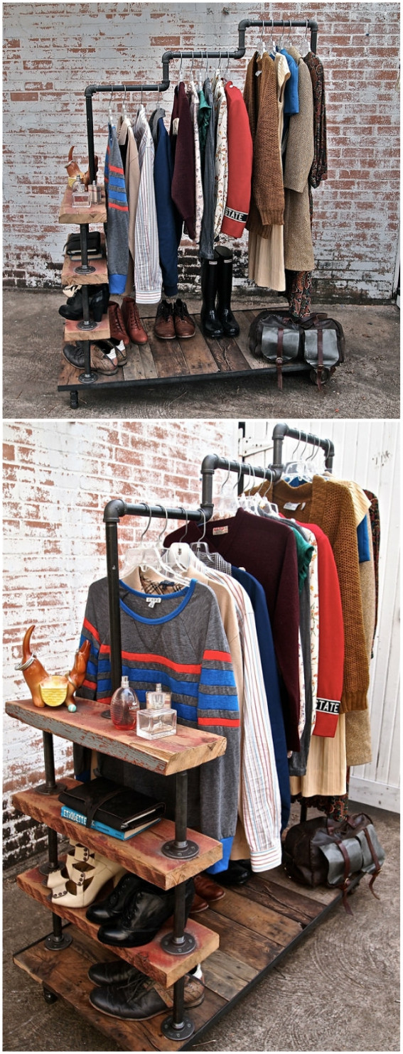 Best ideas about DIY Industrial Clothing Rack
. Save or Pin DIY Clothes Organizer Now.