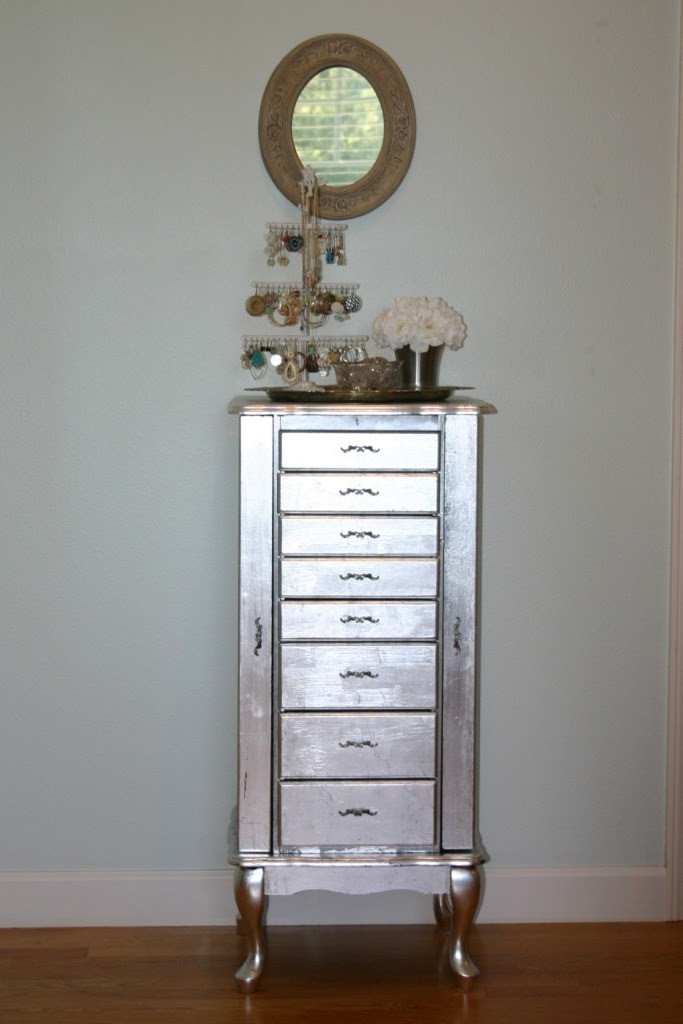 Best ideas about DIY Jewelry Cabinet
. Save or Pin Jen uinely Inspired DIY Silver Leaf Jewelry Cabinet Now.