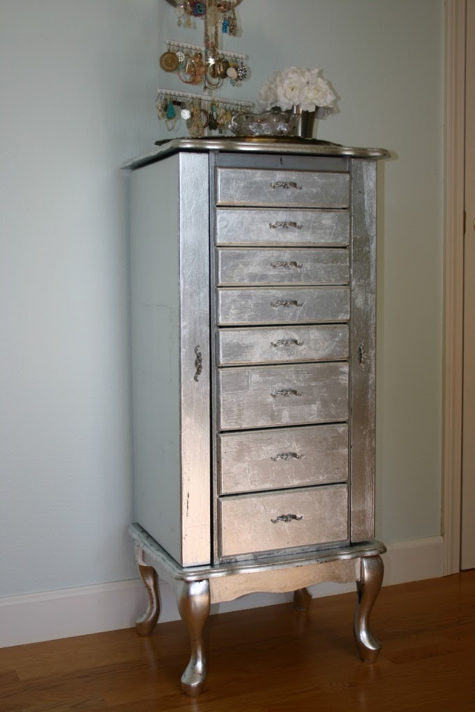 Best ideas about DIY Jewelry Cabinet
. Save or Pin Jen uinely Inspired DIY Silver Leaf Jewelry Cabinet Now.