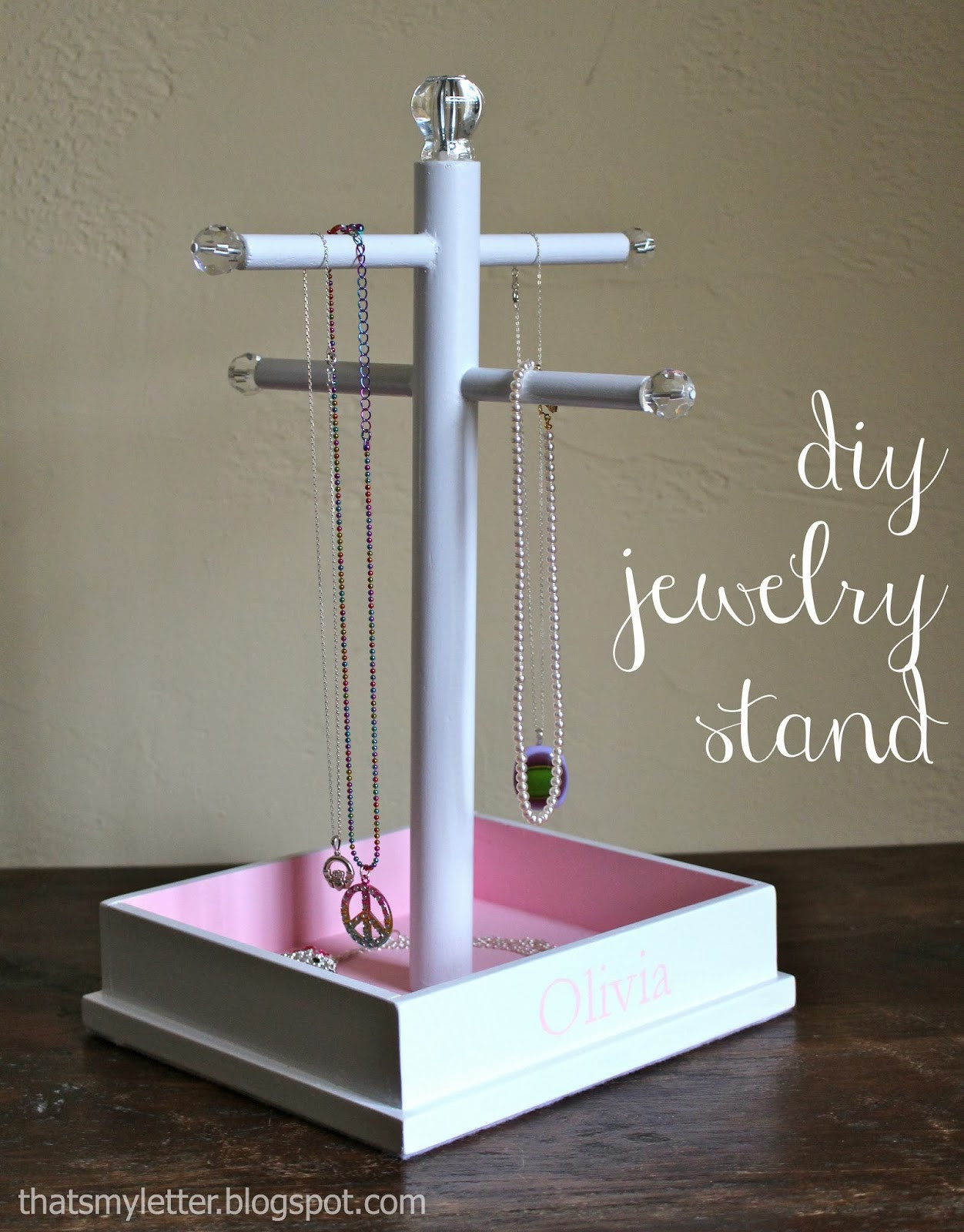 Best ideas about DIY Jewelry Stands
. Save or Pin That s My Letter DIY Jewelry Stand Now.