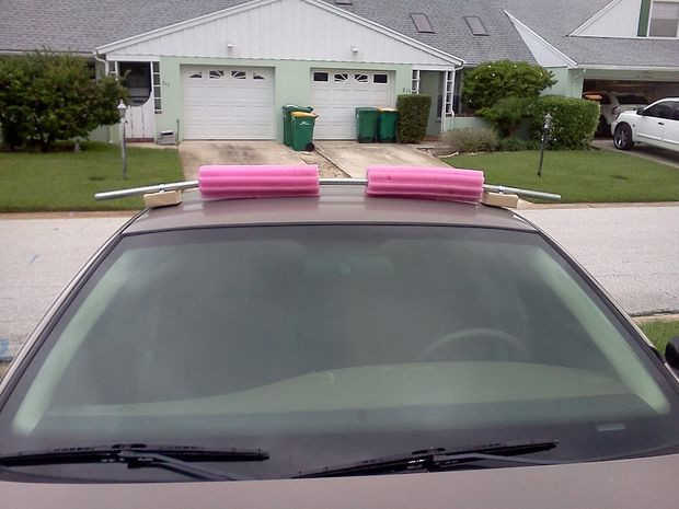 Best ideas about DIY Kayak Car Rack
. Save or Pin Really Simple Roof Rack for cars without rain gutters Now.