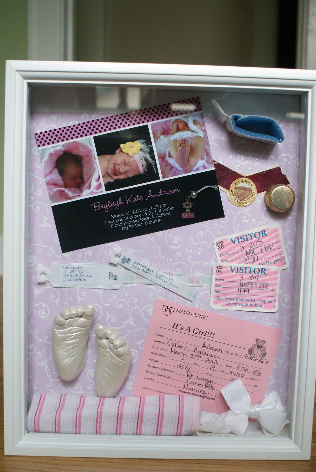 Best ideas about DIY Keepsake Box
. Save or Pin DIY Beautiful Memory Box Use baby mementos hospital Now.