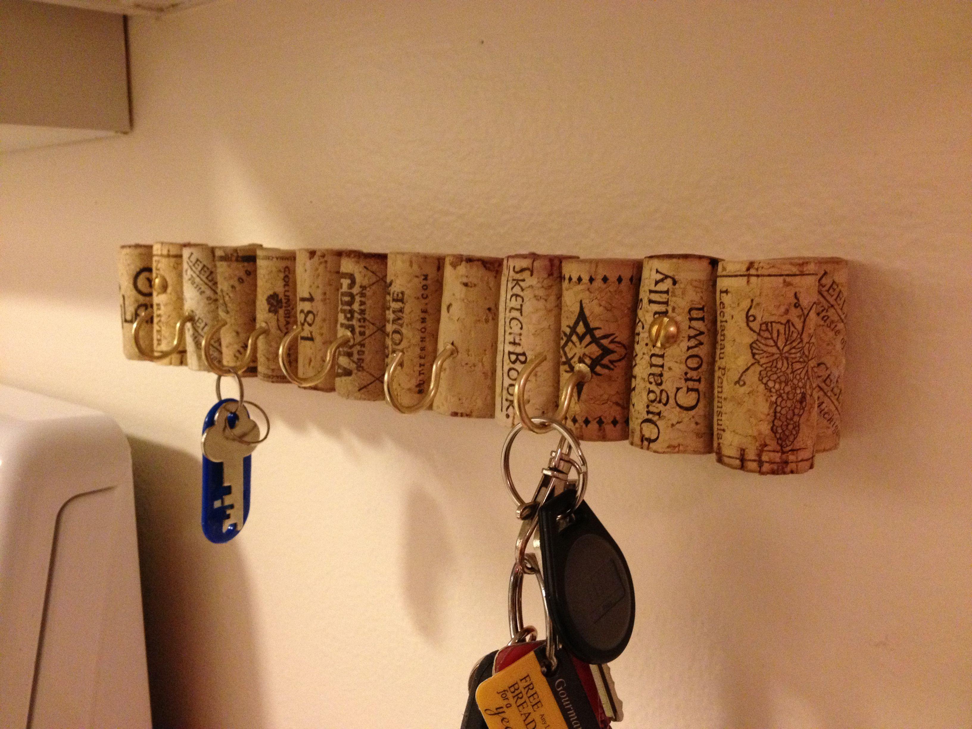 Best ideas about DIY Key Rack
. Save or Pin DIY recycled corks key rack Now.