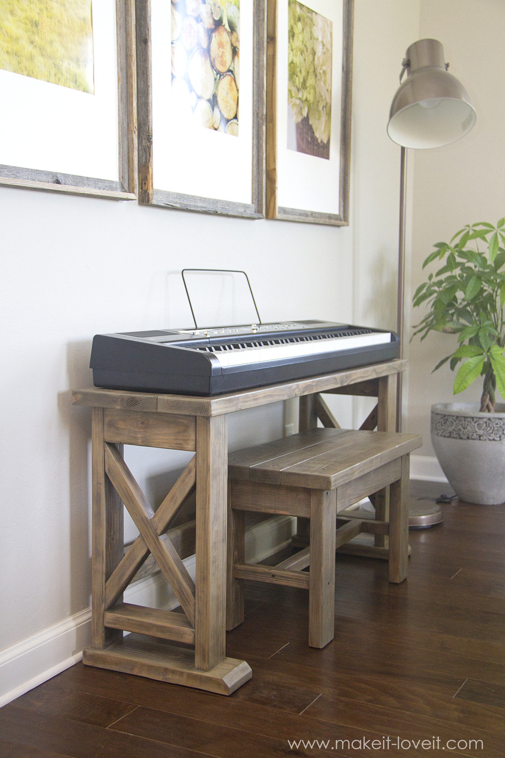 Best ideas about DIY Keyboard Stand
. Save or Pin DIY Digital Piano Stand plus Bench a $25 project Now.