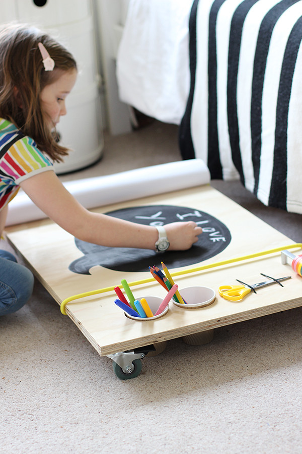 Best ideas about DIY Kids Art Table
. Save or Pin DIY kids art table on wheels Now.