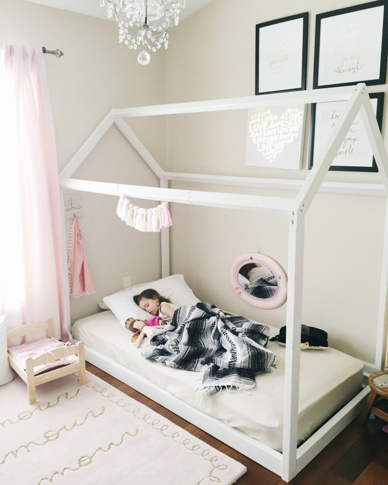 Best ideas about DIY Kids Bed Frame
. Save or Pin DIY House Frame Floor Bed Plan Oh Happy Play Now.