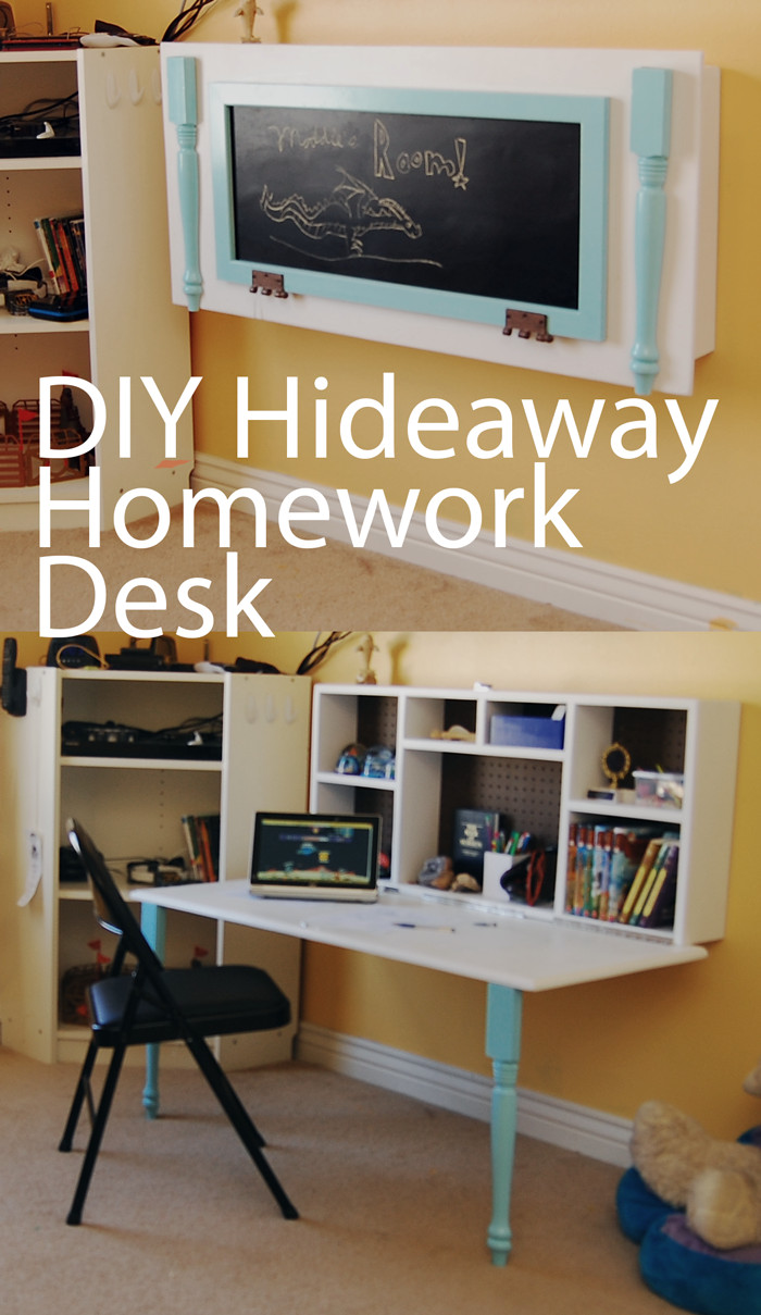 Best ideas about DIY Kids Desks
. Save or Pin DIY Kids Homework Hideaway Wall Desk The Organized Mom Now.