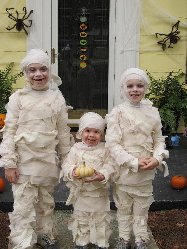 Best ideas about DIY Kids Mummy Costume
. Save or Pin 50 Creative Homemade Halloween Costume Ideas for Kids Now.