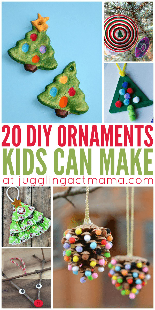 Best ideas about DIY Kids Ornaments
. Save or Pin 20 DIY Ornaments Kids Can Make Juggling Act Mama Now.