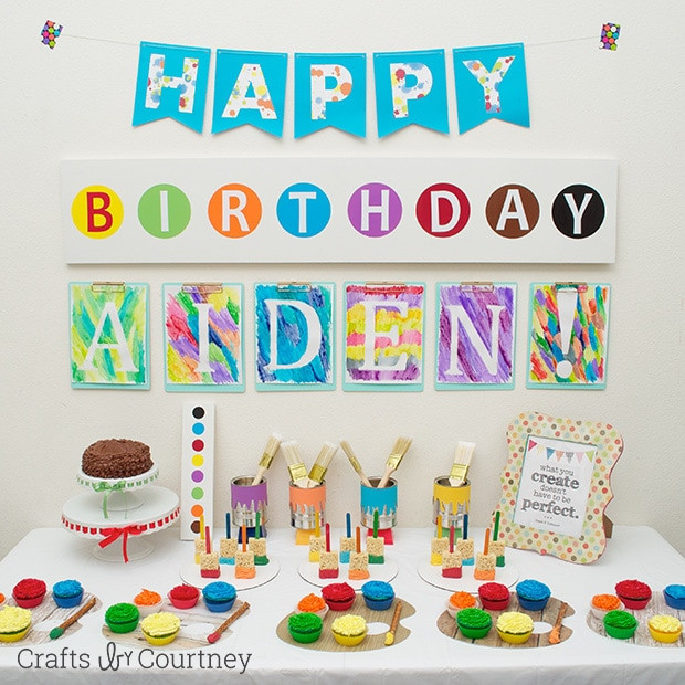 Best ideas about DIY Kids Painting Party
. Save or Pin Easy DIY Kids Art Themed Birthday Party Now.