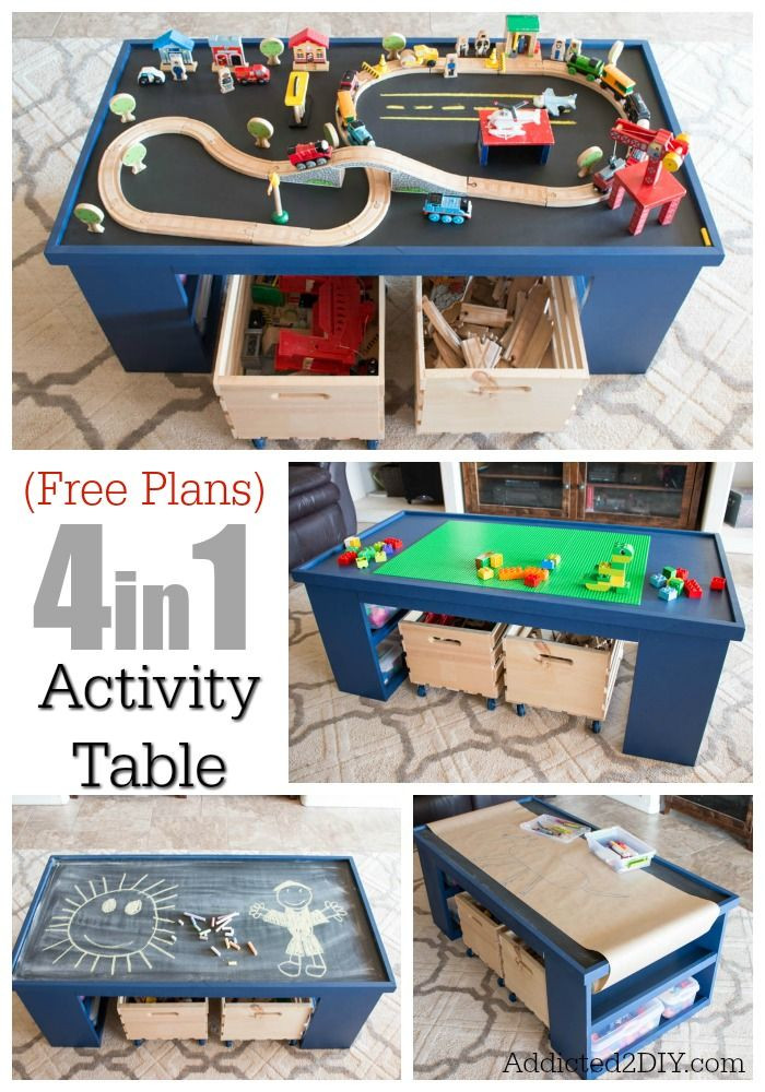 Best ideas about DIY Kids Play Table
. Save or Pin Free Plans Build a DIY 4 in 1 Activity Table Now.