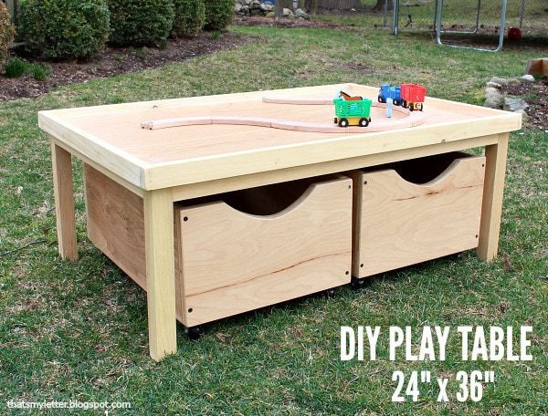 Best ideas about DIY Kids Play Table
. Save or Pin DIY Play Table 24" x 36" with Storage Bins Free Plans Now.