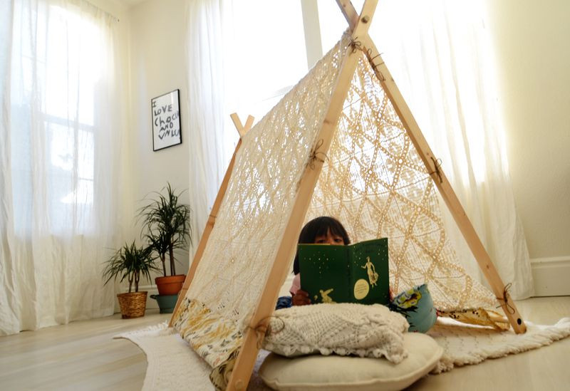 Best ideas about DIY Kids Play Tent
. Save or Pin Make Your Own A Frame Tent – A Beautiful Mess Now.
