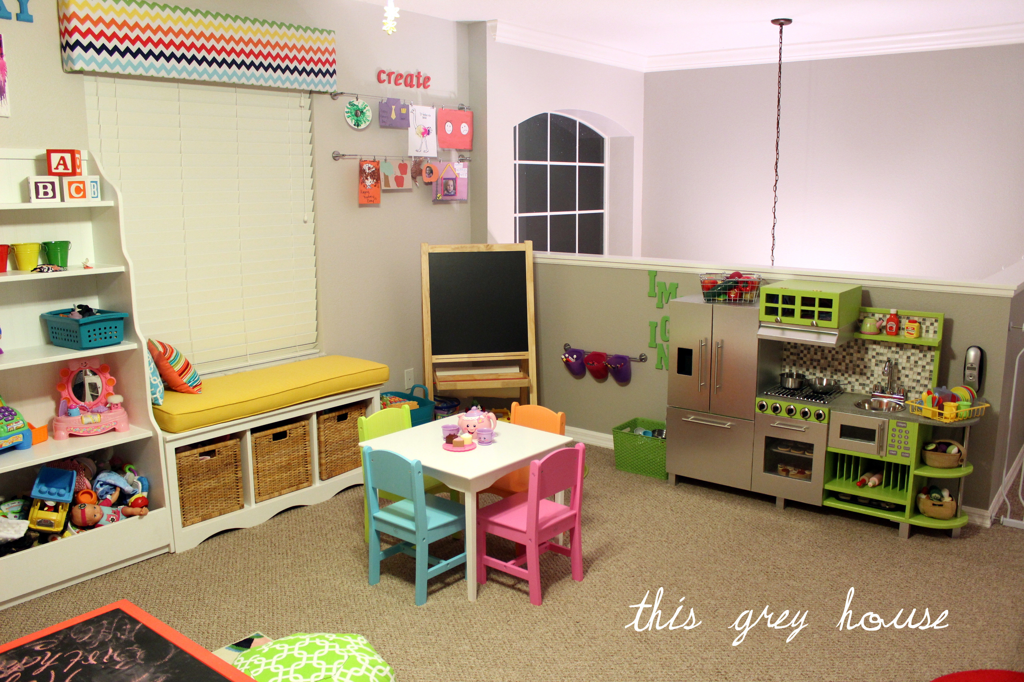 Best ideas about DIY Kids Playroom
. Save or Pin Our Bright and Fun Playroom The Details Now.