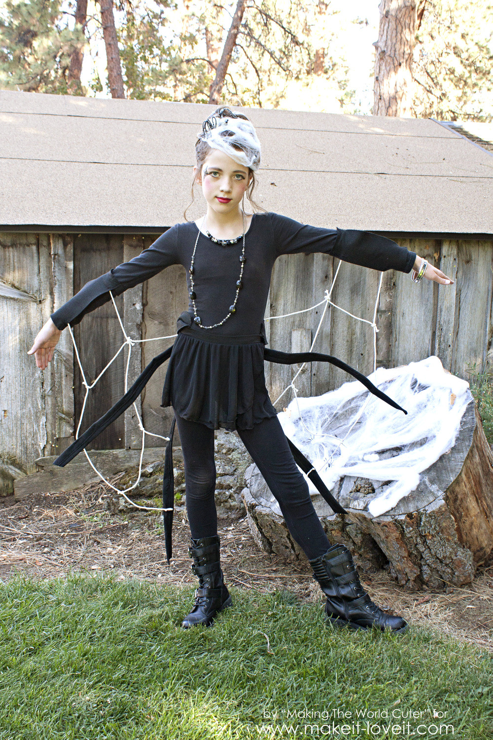 Best ideas about DIY Kids Spider Costume
. Save or Pin DIY Spider Costume for Tweens Teens or any age really Now.