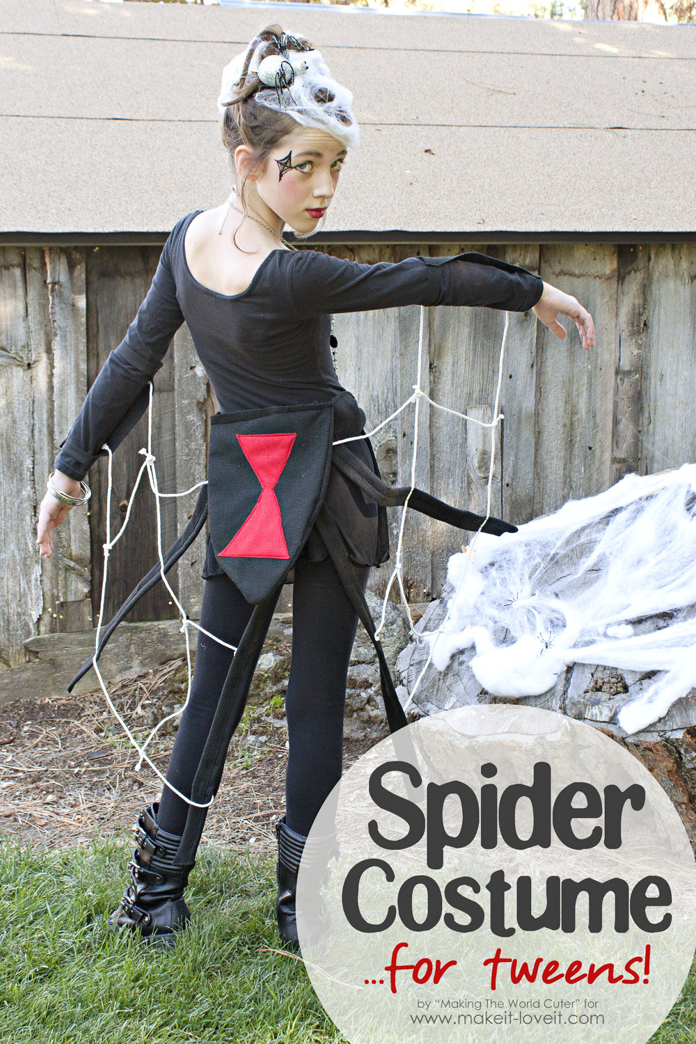 Best ideas about DIY Kids Spider Costume
. Save or Pin DIY Spider Costume for Tweens Teens or any age really Now.