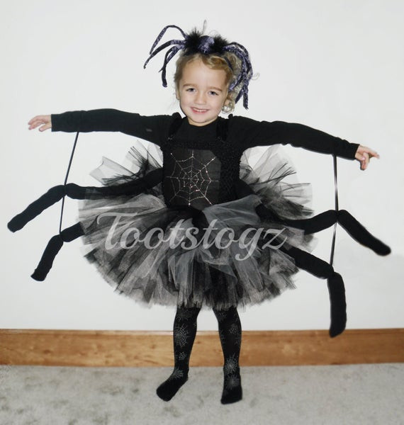 Best ideas about DIY Kids Spider Costume
. Save or Pin Halloween Black and silver girls spider tutu dress Now.
