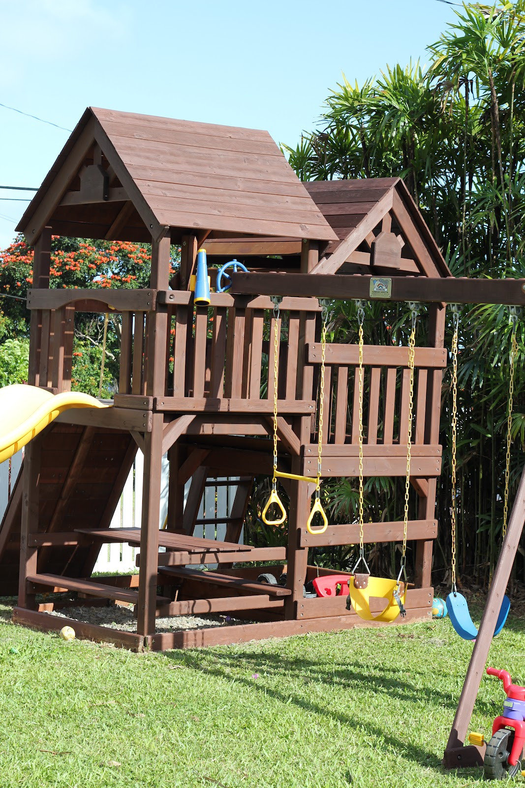 Best ideas about DIY Kids Swing Set
. Save or Pin DIY Wood Staining a Kids Swing Set Now.