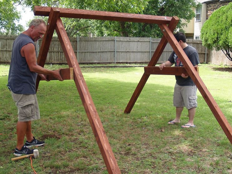 Best ideas about DIY Kids Swing Set
. Save or Pin Exactly How to Build A Swing in About an Hour Now.