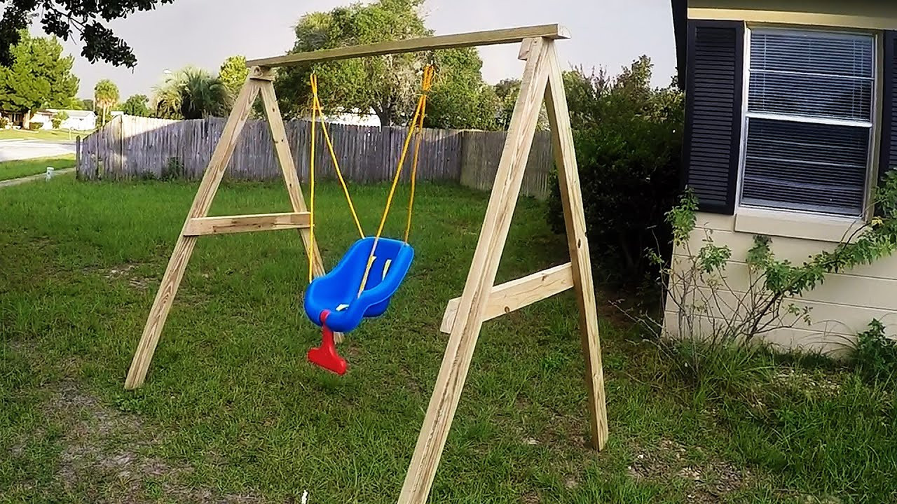 Best ideas about DIY Kids Swings
. Save or Pin DIY Easy Cheap 2x4 Kids Swing Ideal For Ages 0 5 Now.