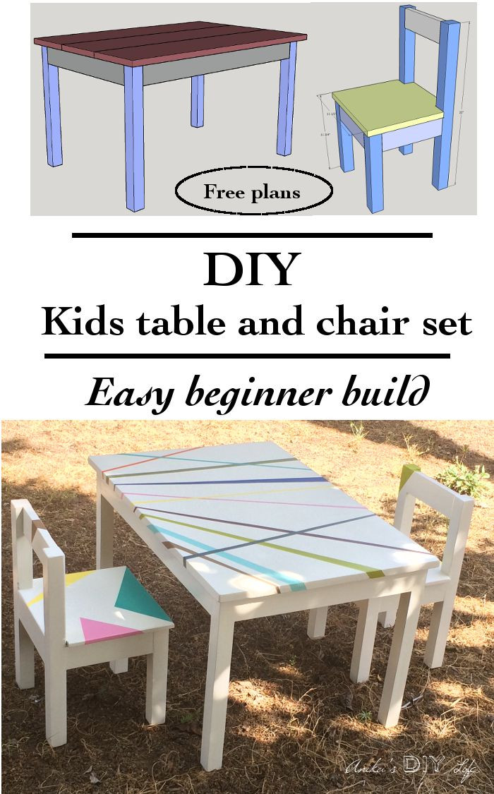 Best ideas about DIY Kids Table And Chairs
. Save or Pin Easy DIY Kids Table and Chair set with Free Plans Now.