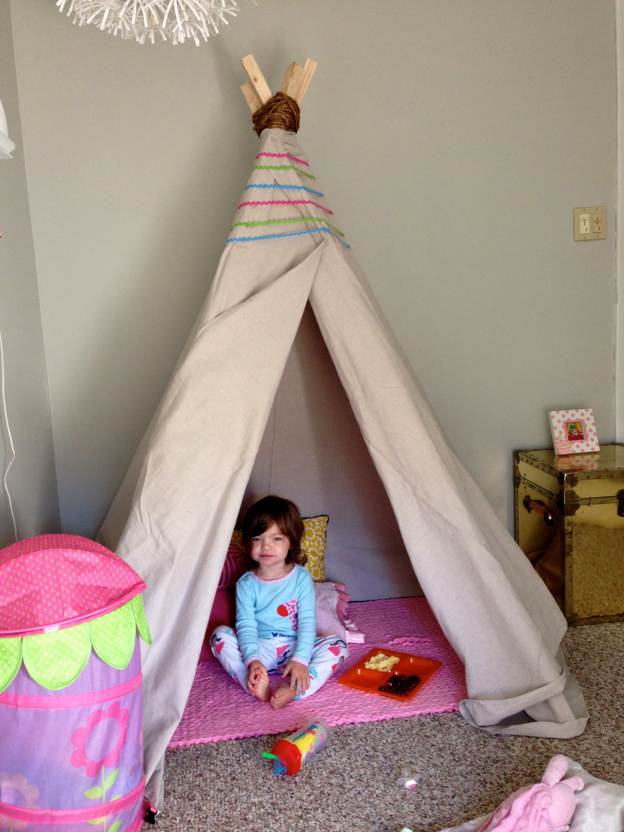 Best ideas about DIY Kids Teepee
. Save or Pin DIY no sew teepee Now.