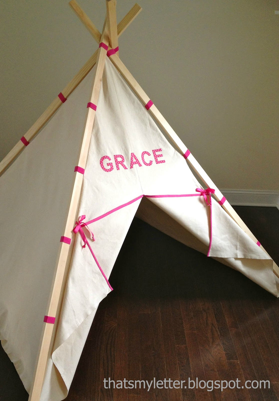 Best ideas about DIY Kids Teepee
. Save or Pin That s My Letter DIY Kids Play Teepee Now.