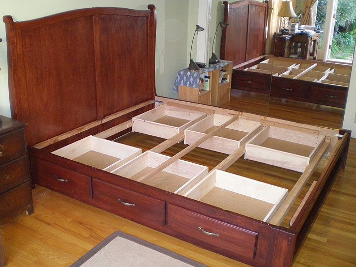 Best ideas about DIY King Bed Frame With Storage Plans
. Save or Pin diy king size beds with storage under Now.
